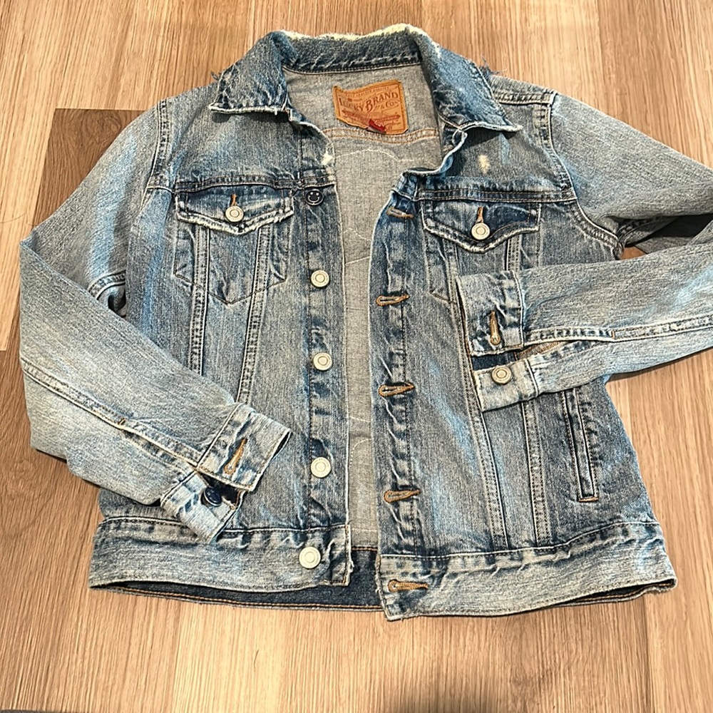 Lucky Brand Embroidered Denim Jacket XS